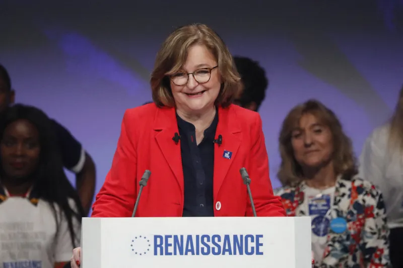 nathalie loiseau during a meeting for the european elections for la republique en marche-renaissance list in palais de la mutualité, paris, france on may 24th, 2019 photo by henri szwarc abacapresscom , 684637 045 paris france