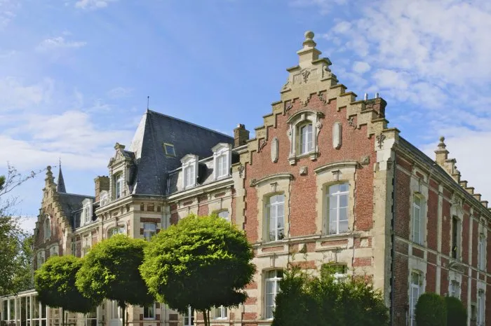 a very well kept chateau near st omer, france