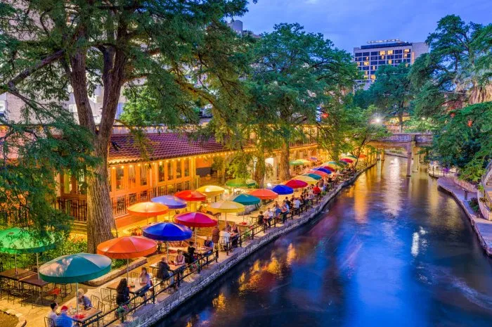 san antonio, texas, usa cityscape at the river walk