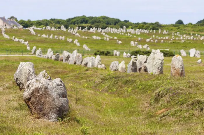 carnac stones in france carnac, brittany, france
