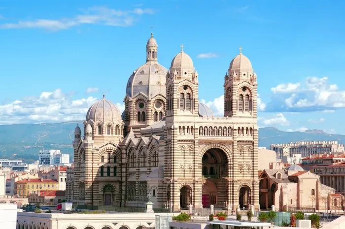 the cathedral of sainte-marie-majeure in marseille, france