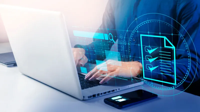 businessmen verify the accuracy of paperwork, business reviews are essential, search for information and business news