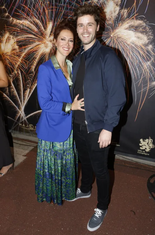 sandra lou et son compagnon amaury assistent à la 6e édition des masters de feu, à compiègne, le 30 septembre 2023, france photo par edouard bernaux abacapresscom