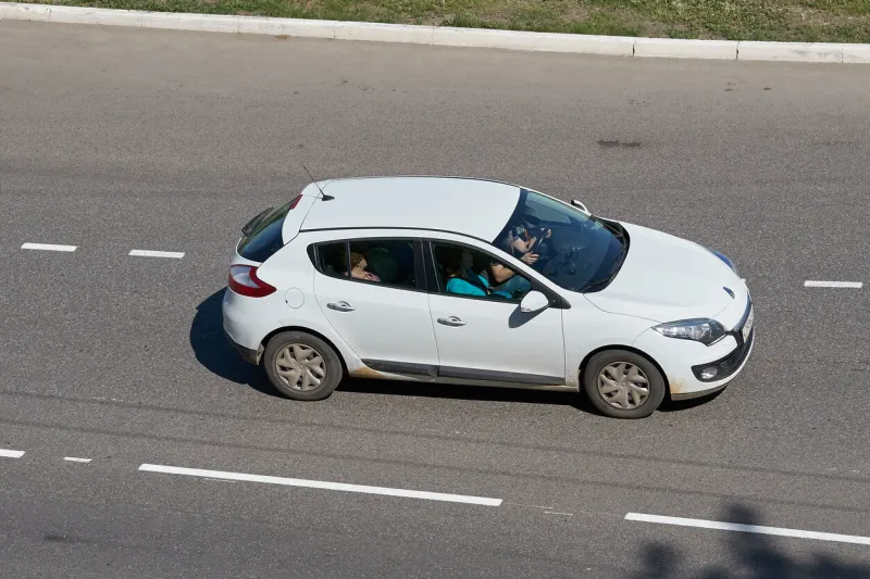saransk, russia - may 18, 2019  a car renault megane on city road