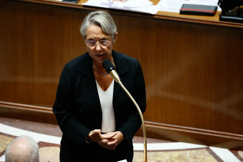 le premier ministre français elisabeth borne lors d'une séance de questions au gouvernement à l'assemblée nationale à paris le 10 octobre 2023 photo par raphael lafargue abacapresscom