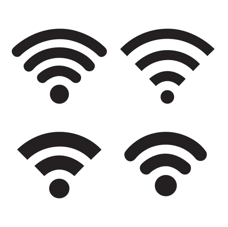 wifi icon vector, wireless internet sign