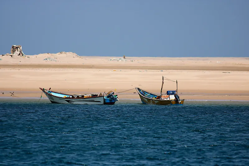 small fishing boats in the port of bossaso somalia the same are used for piracy in the gulf of eden