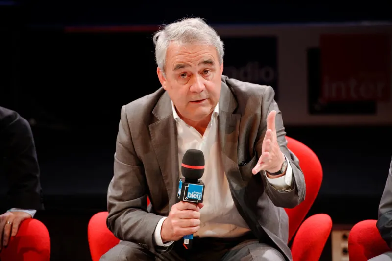 olivier lagarde assiste à la conférence de presse annuelle de la station de radio radio france à paris, france, 26 août 2015 photo par alban wyters abacapresscom