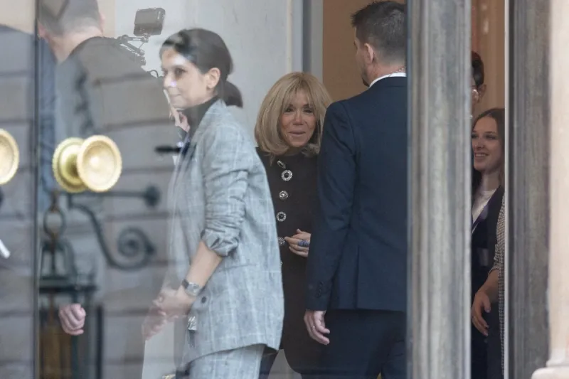 la première dame française brigitte macron au palais de l'elysée à paris le 13 décembre 2023 photo par raphael lafargue abacapresscom