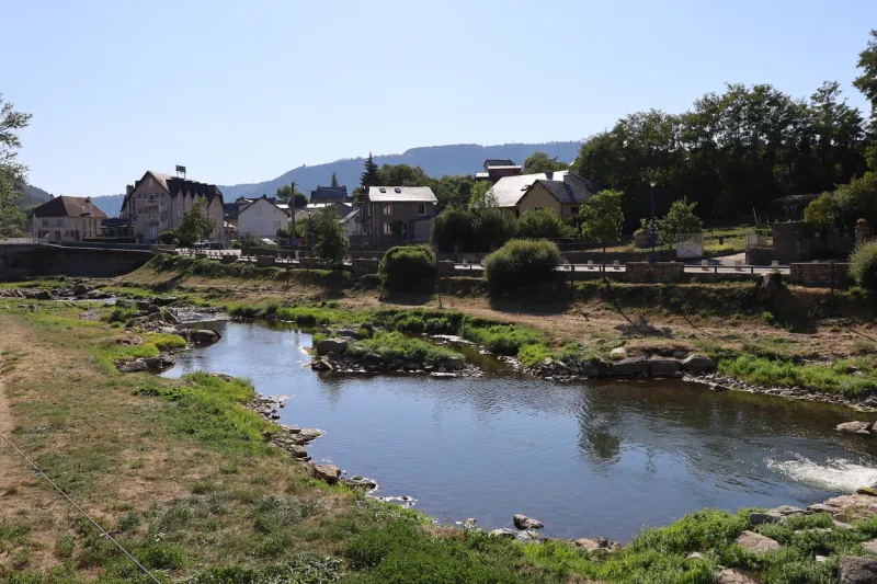 the river lot in mende, town of mende, department of lozère, france