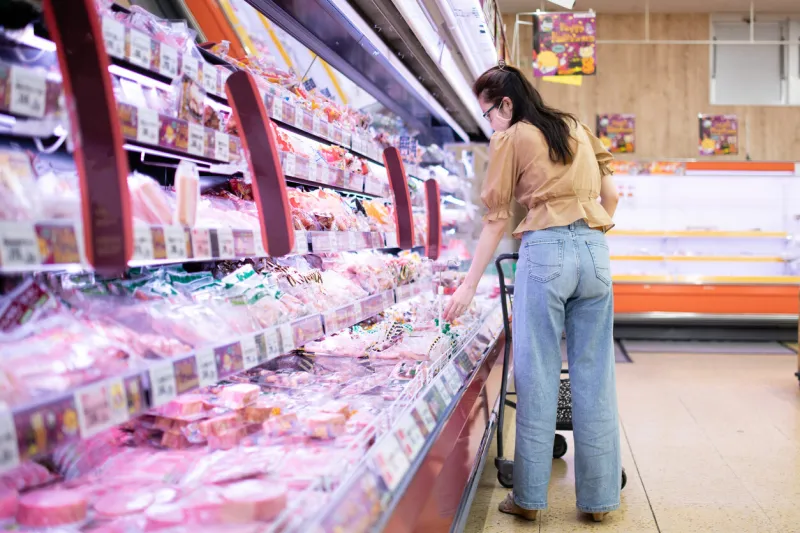 woman shopping at a grocery store