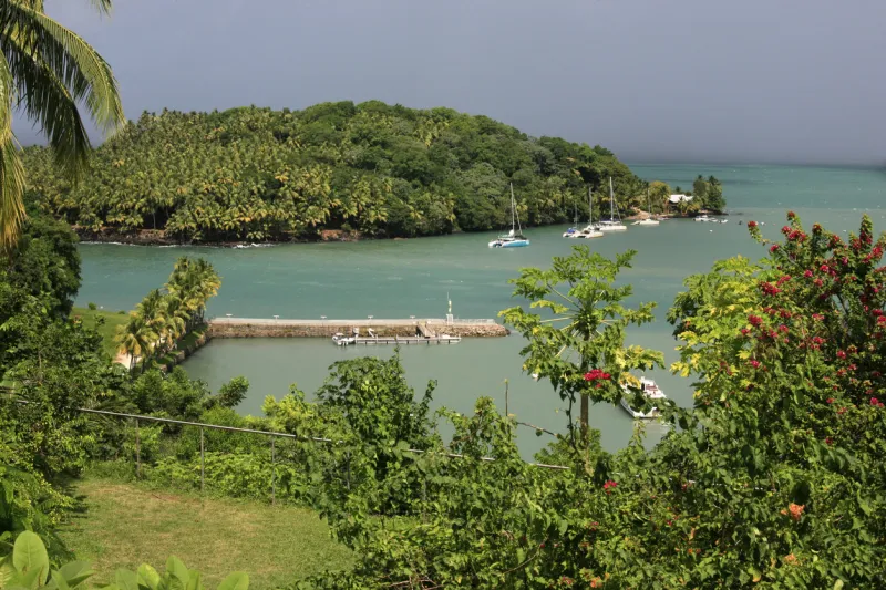 st joseph island seen from royal island, french guiana