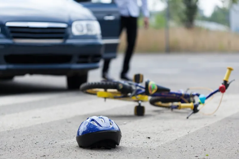 horizontal view of accident on pedestrian crossing