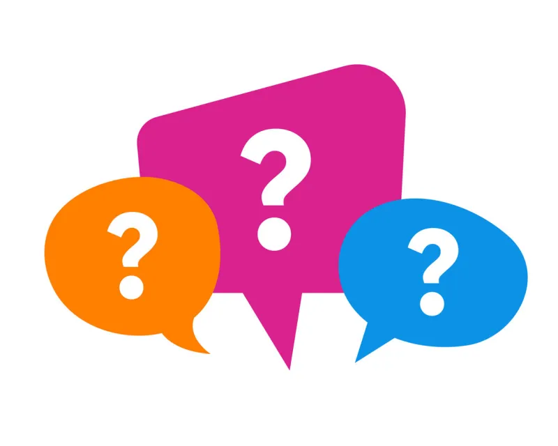 vector bubbles with question mark question icons isolated on white