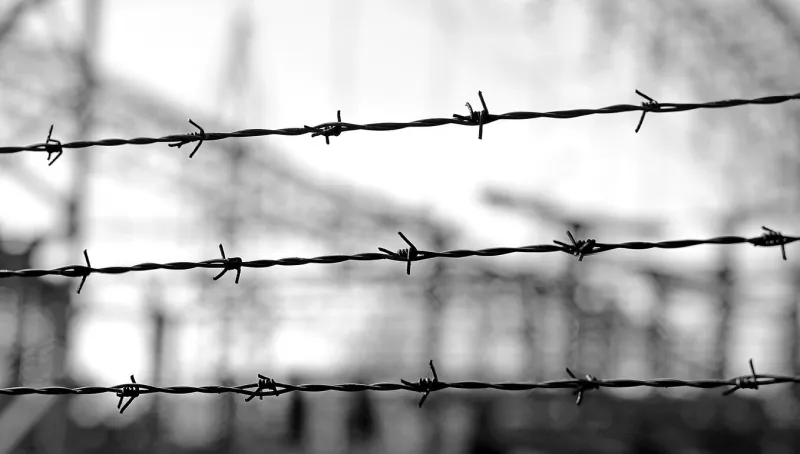 ancinet three lines of barbed wire to demarcate the border does not open