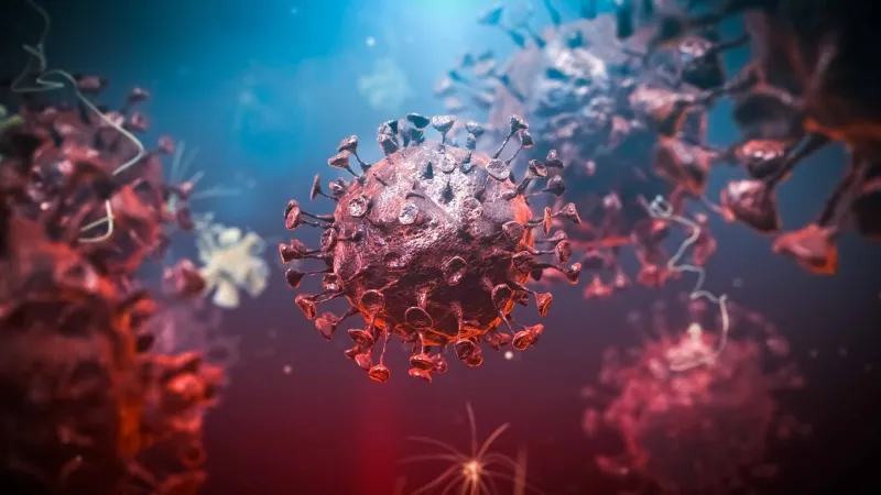 3d render of coronavirus outbreak and influenza disease virus medical concept