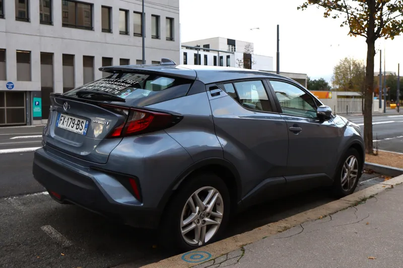 toyota c-hr hybrid, automatic suv, town of saint etienne, loire department, france