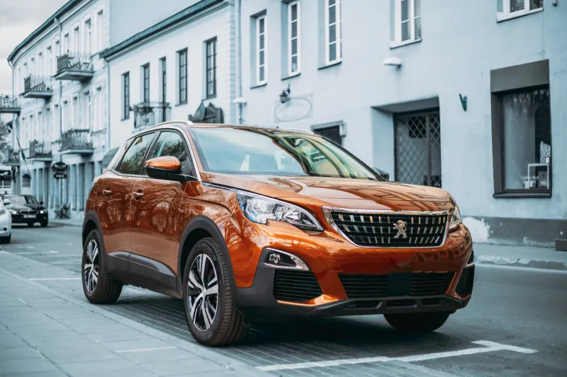 vilnius, lithuania - april 19, 2018  peugeot 3008 is a compact crossover suv manufactured by french automaker peugeot
