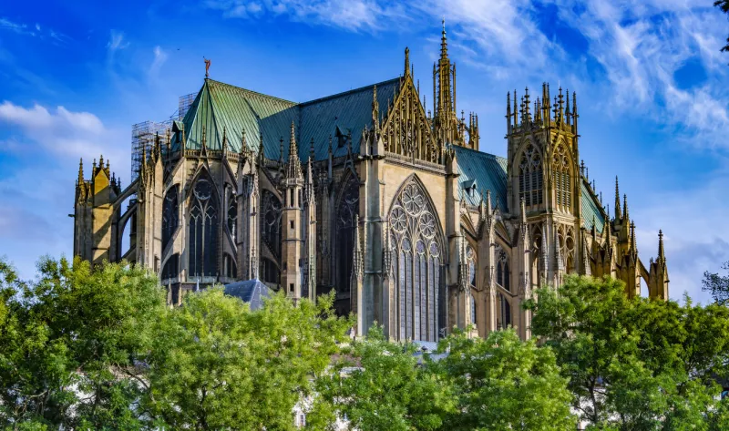 the cathedral of saint stephen in metz, france