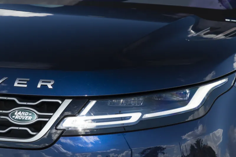 istanbul, turkey - august 17 2021   range rover evoque is a subcompact luxury crossover suv produced by the british manufacturer land rover marque