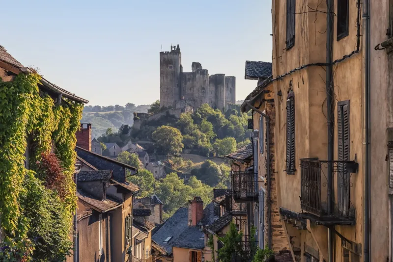 july 2021 - najac, france - small village in france
