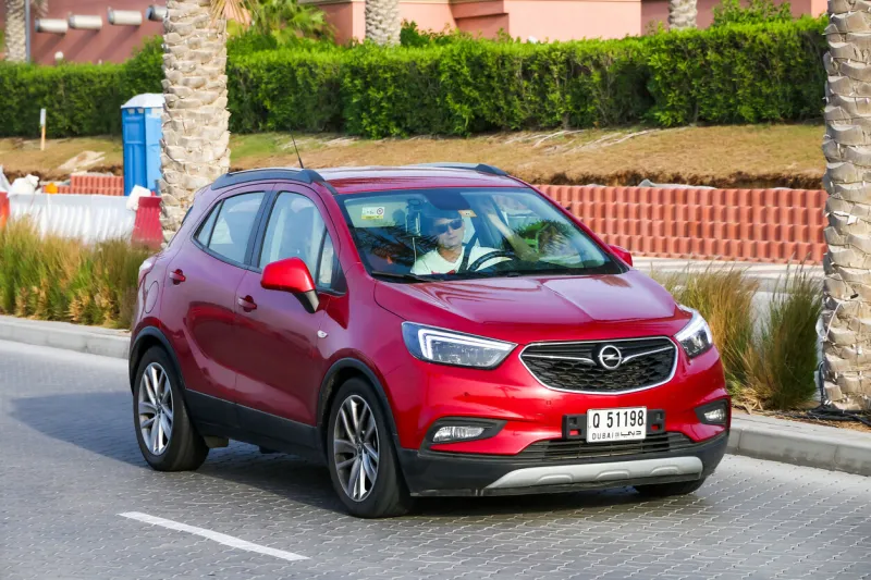 dubai, uae - november 16, 2018  motor car opel mokka x in the city street