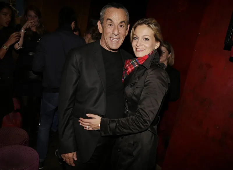 thierry ardisson et sa femme audrey crespo-mara a l'after party du film 'un premier prometteur' au buddha bar a paris, france, le 24 septembre 2015 photo by jerome domine abacapresscom