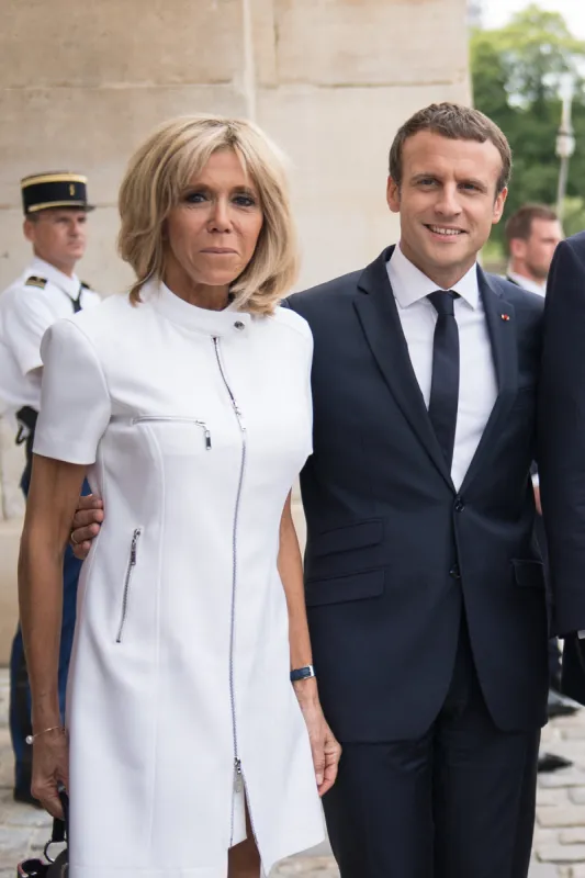 visite du président trump - cérémonie d'accueil aux invalides - paris