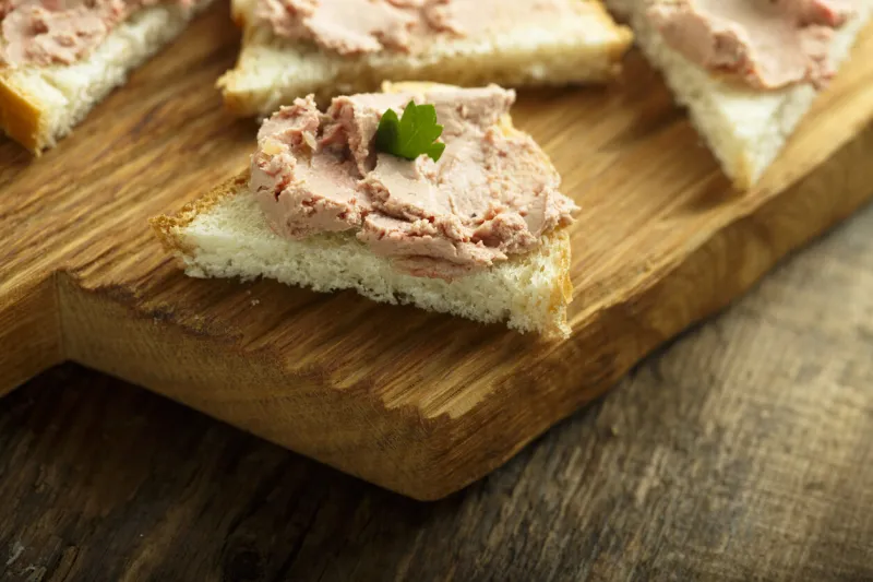 homemade liver pate on toast