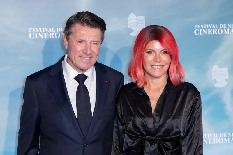 christian estrosi, laura tenoudji estrosi assistent au tapis rouge de la cérémonie de clôture du 6e festival cineroman à nice, france, le 5 octobre 2024 photo par shootpix abacapresscom