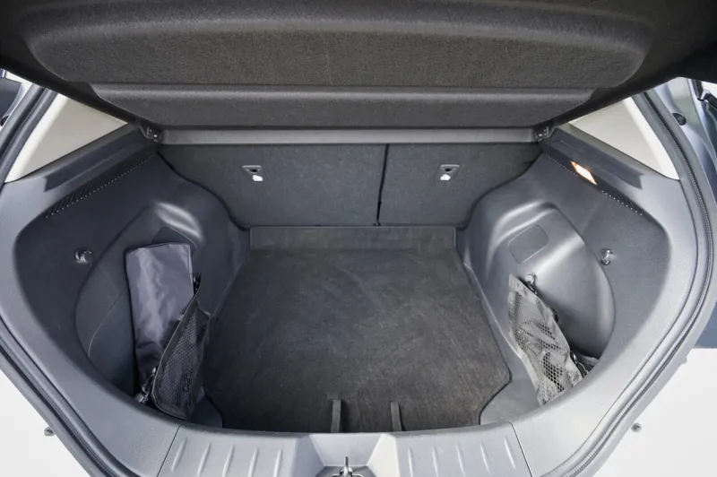 soft dark car epty trunk in electric drive vehicle