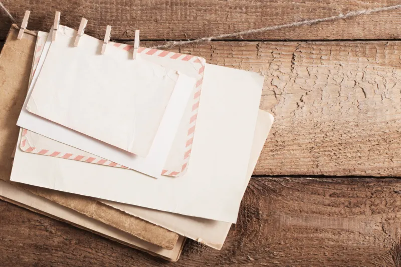 old paper on wooden background