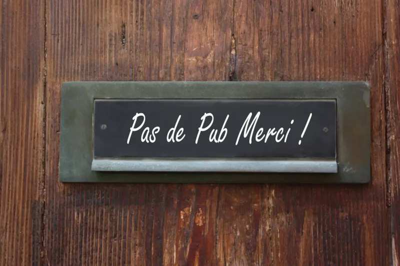 pas de pub merci  private mailbox stop advertisements