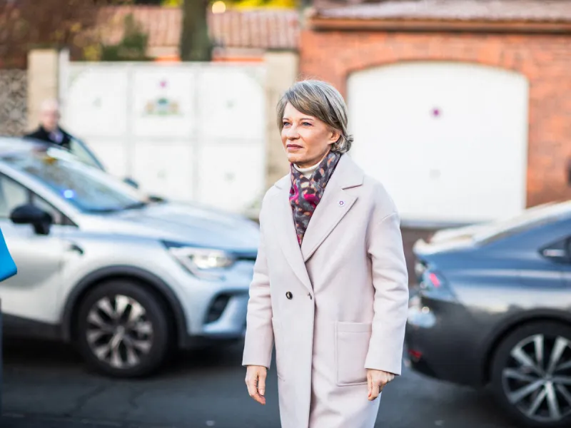 la ministre française de l'éducation anne genetet au lycée des métiers de l'automobile alfred mongy à marcq-en-barœul, hauts-de-france, france le 28 novembre 2024 photo par timo claeys abacapresscom