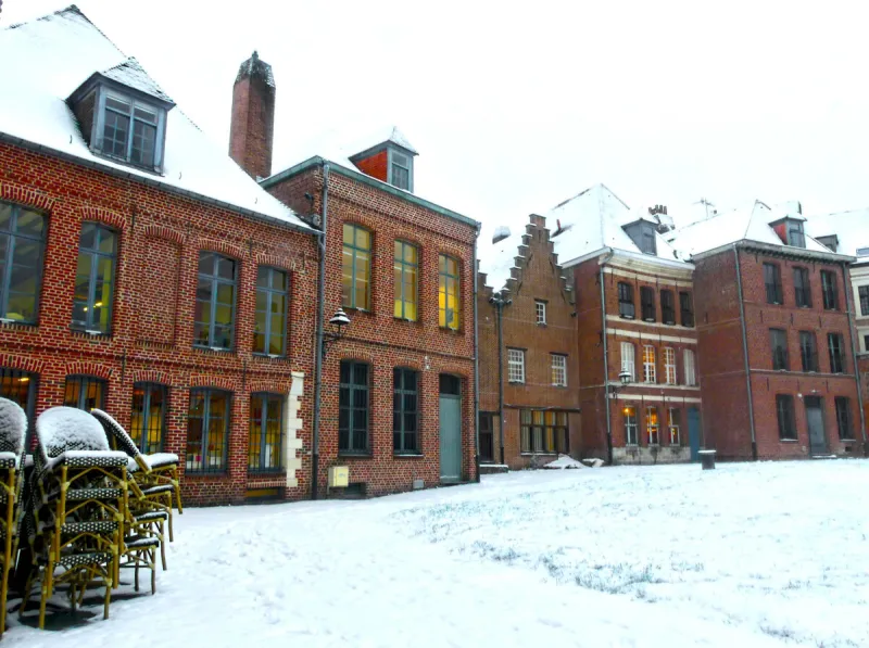 lille, janvier 2024  visit the beautiful city of lille under the snow