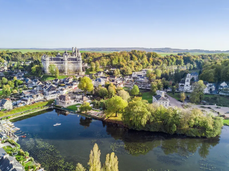 amazing castle in pierrefonds in natural surrounding, france