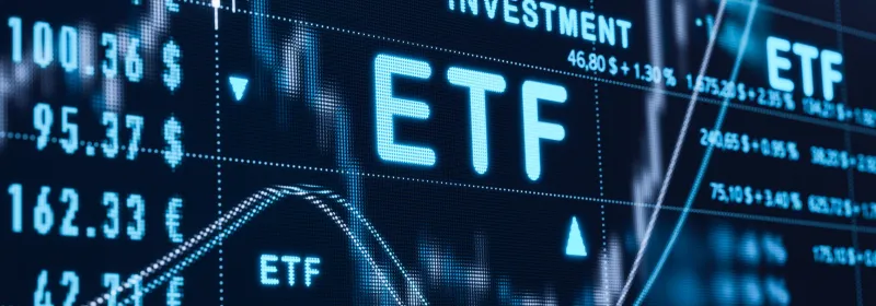 etf - exchange traded funds, stock market and exchange business, trading, investment funds, profit, strategy 3d illustration