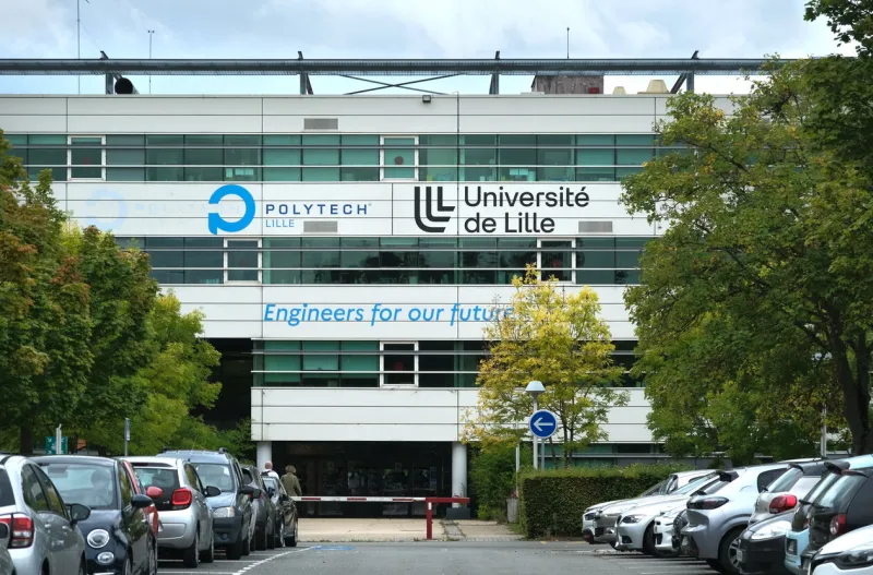 villeneuve d'ascq, france - 09 10 2024   building with the inscription university of lille