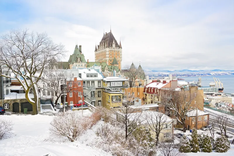 beautiful historic chateau frontenac in quebec city