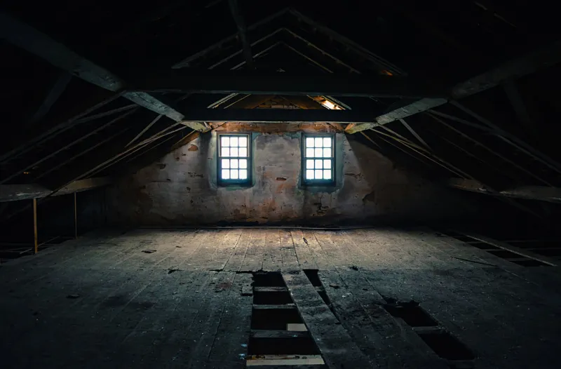 empty and haunted attic
