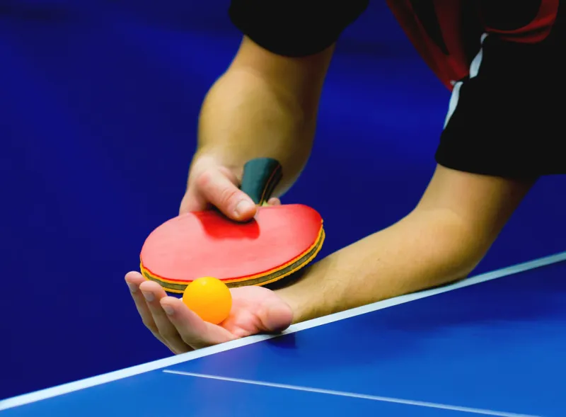 service on table tennis
