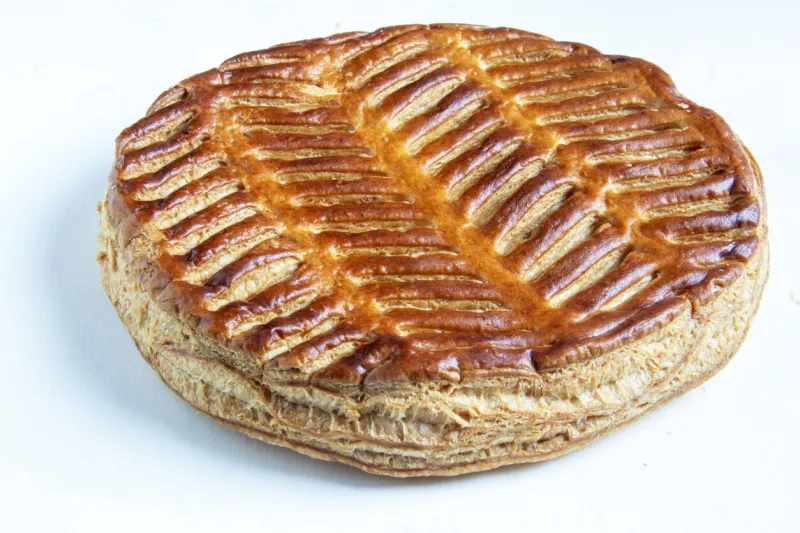 galette des rois on a white background