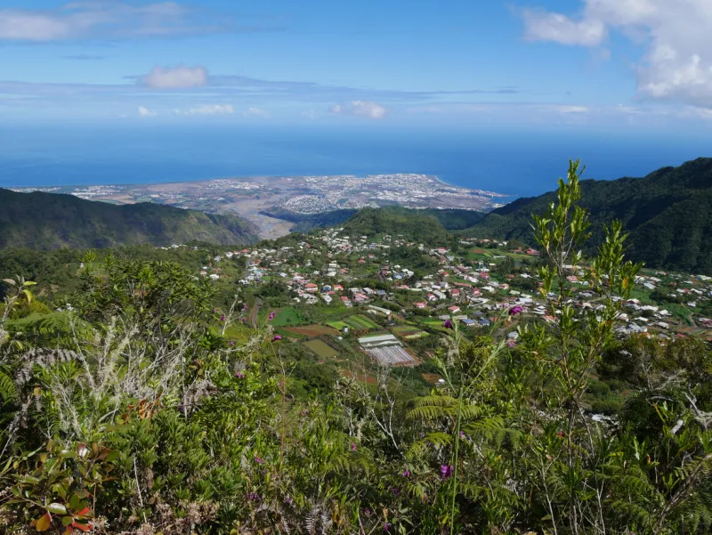 the port, view from dos d'ane, on top of reunion island