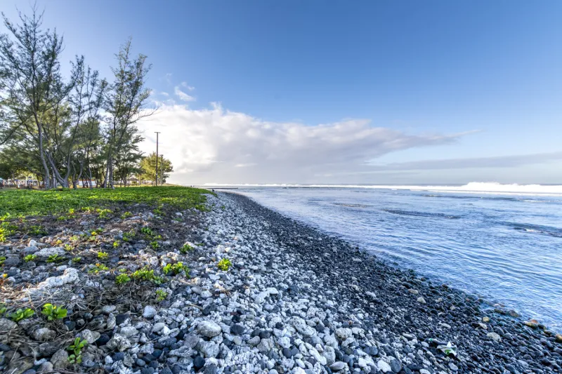 beach of saint pierre at reunion island