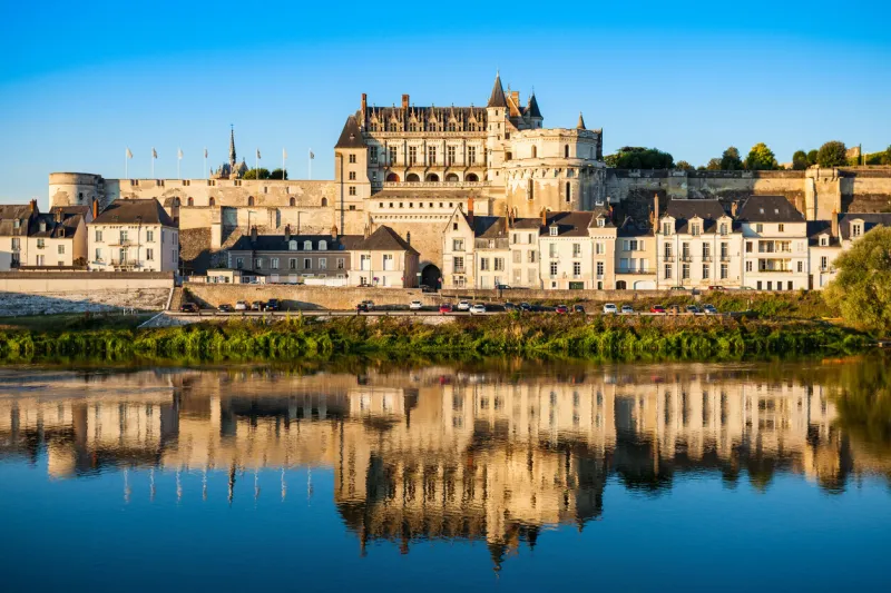 chateau d'amboise in amboise city, loire valley in france