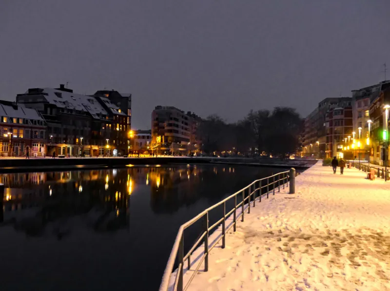 lille, janvier 2024  visit the beautiful city of lille under the snow