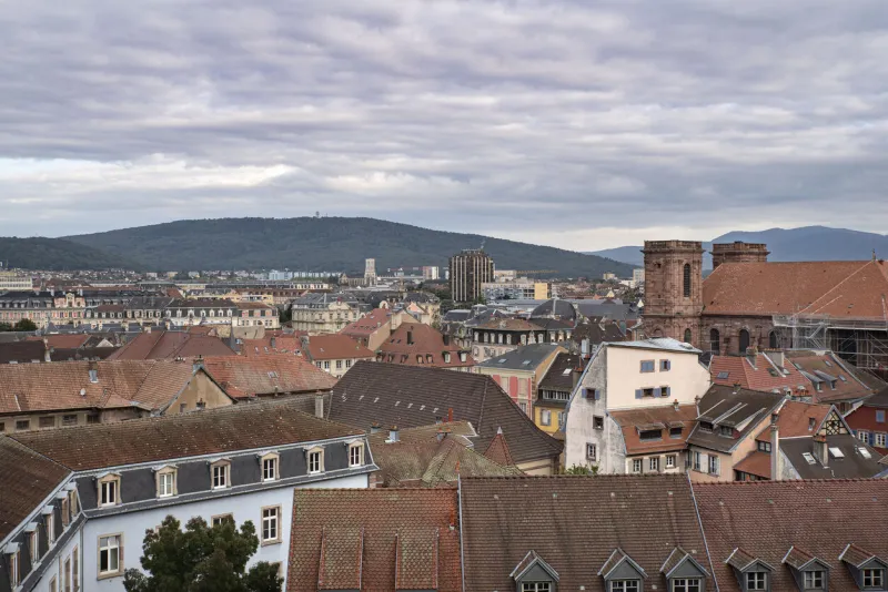 panorama of the city of belfort in france