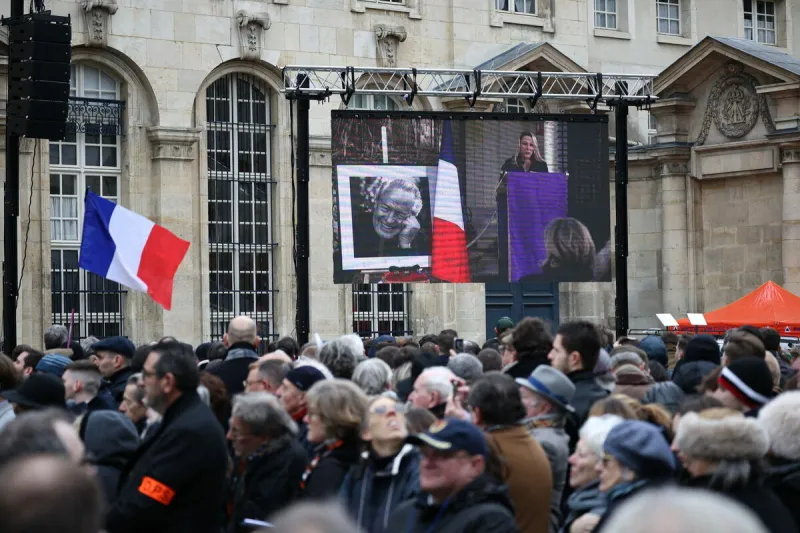 service commémoratif pour jean-marie le pen - paris