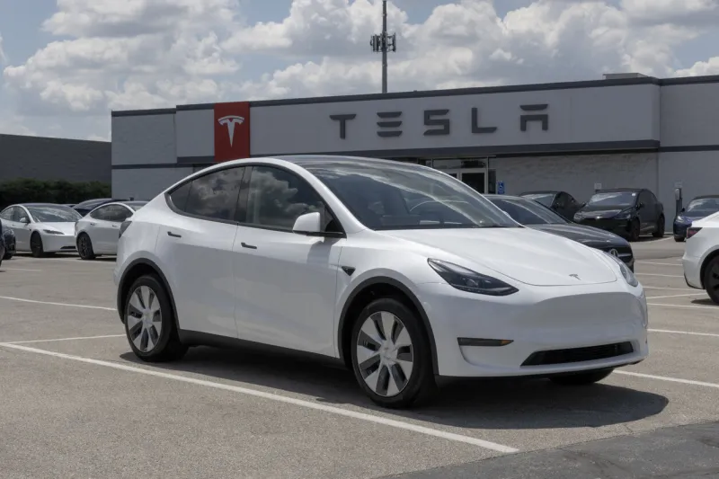 indianapolis - may 19, 2024  tesla model y ev electric vehicle display the tesla model y is eligible for up to a 7,500 tax credit my