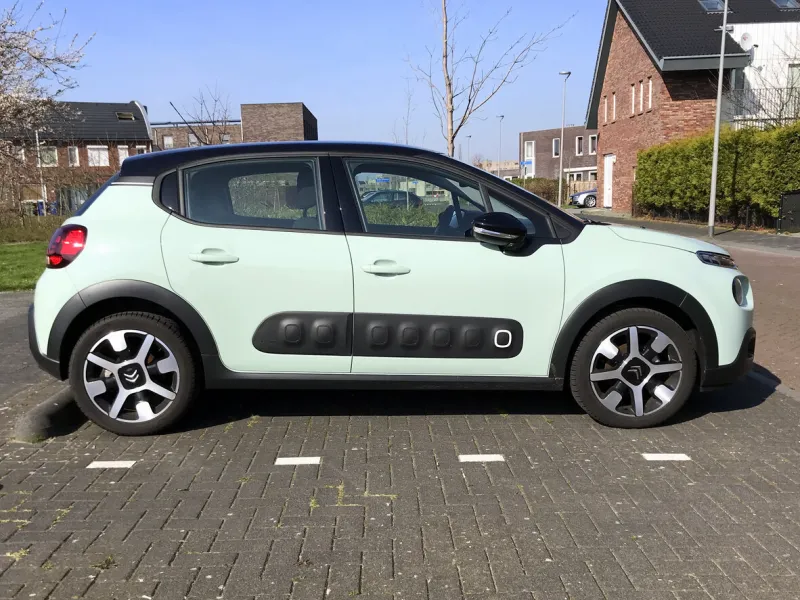 almere, the netherlands - march 22, 2018  mint green citroën c3 parked on a public parking lot nobody in the vehicle
